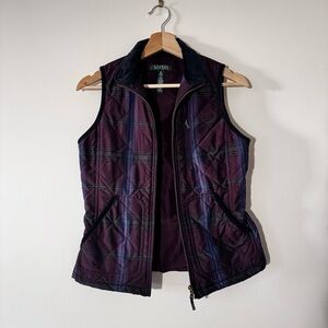 Ralph Lauren Dark Purple Plaid Vest | Adjustable Waist | Gingham